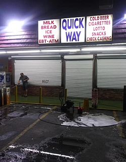 Commercial pressure washing